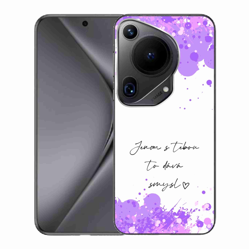 Gélový kryt mmCase na Huawei Pura 70 Ultra - zamilovaný text biele pozadie