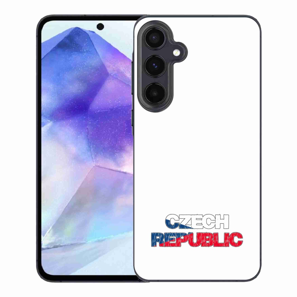 Gélový kryt mmCase na Samsung Galaxy A55 5G - Czech Republic biele pozadie