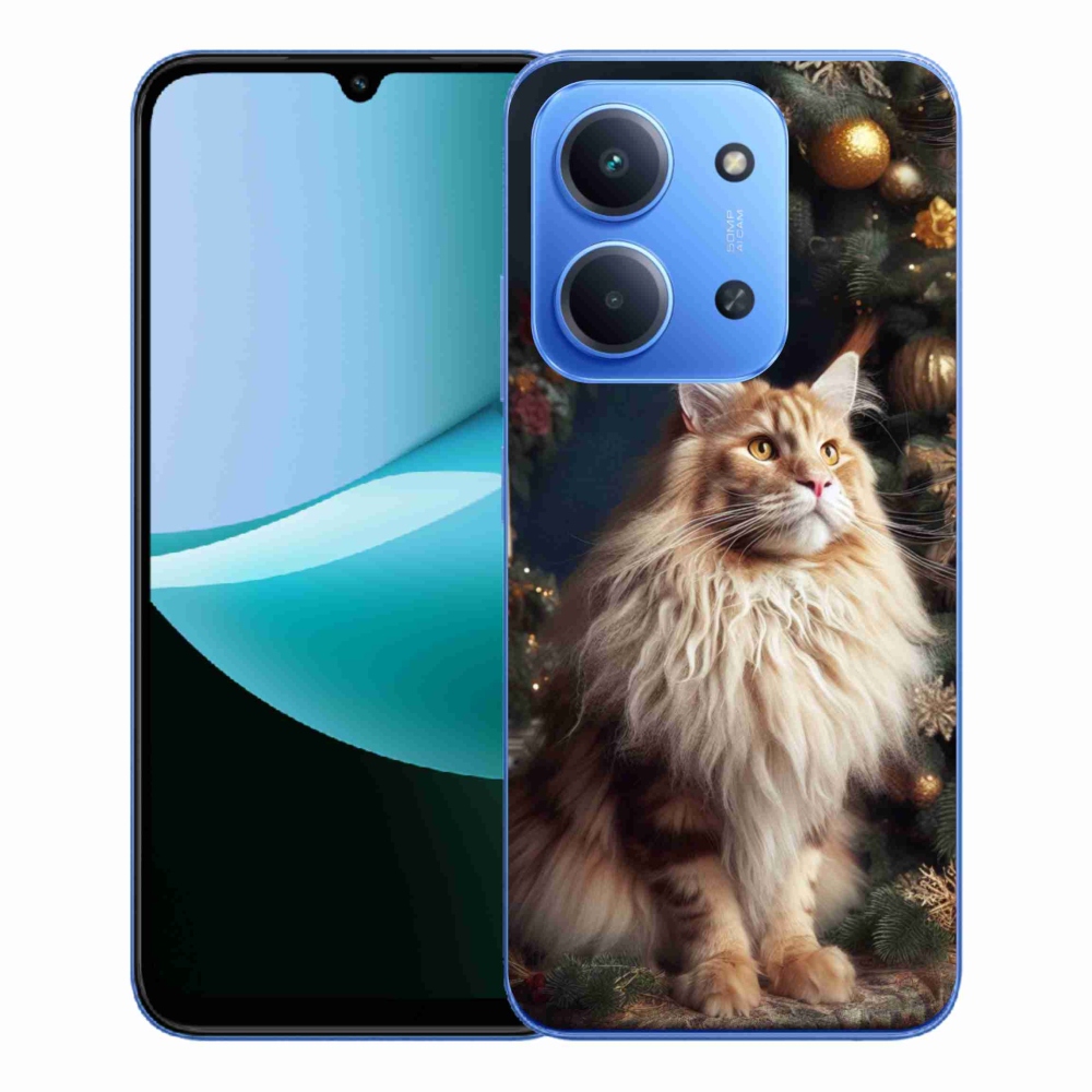 Gélový kryt mmCase na Xiaomi Redmi 15C 4G/5G (173mm) - mačka pri stromčeku