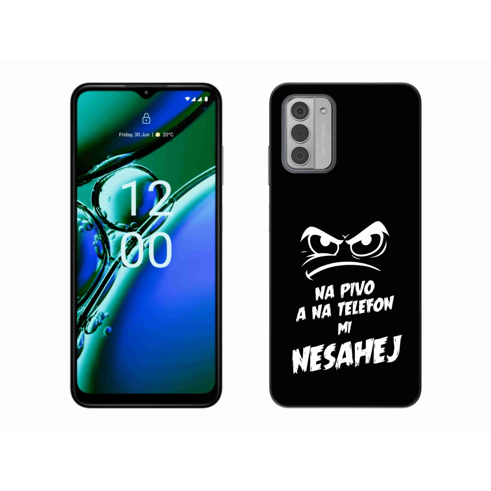 Gélový kryt mmCase na Nokia G42 - pivný motív 2 čierne pozadie