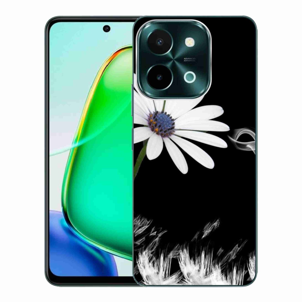 Gélový kryt mmCase na Vivo Y28 - biela kvetina