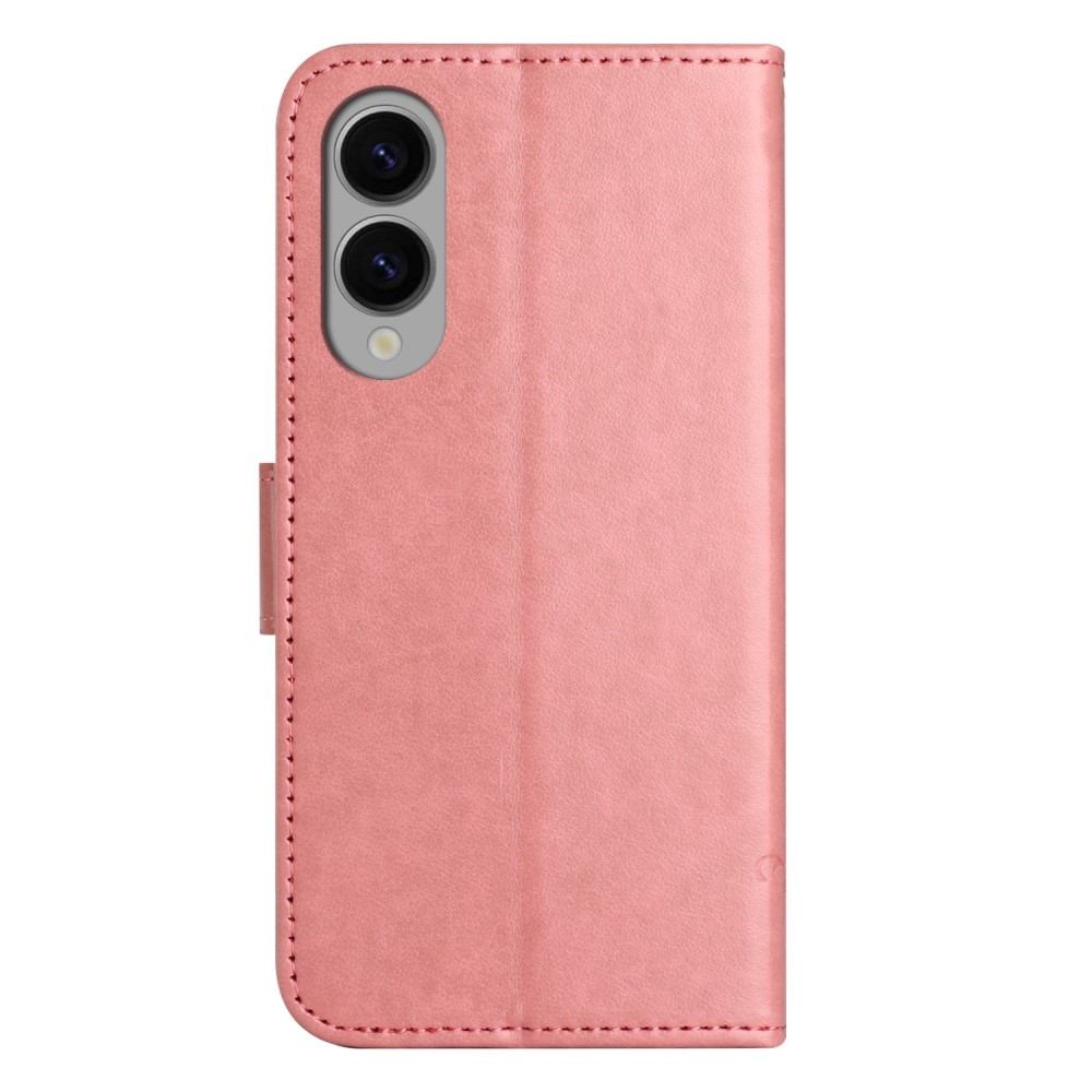 Flower knižkové púzdro na Samsung Galaxy S25 Edge - ružové