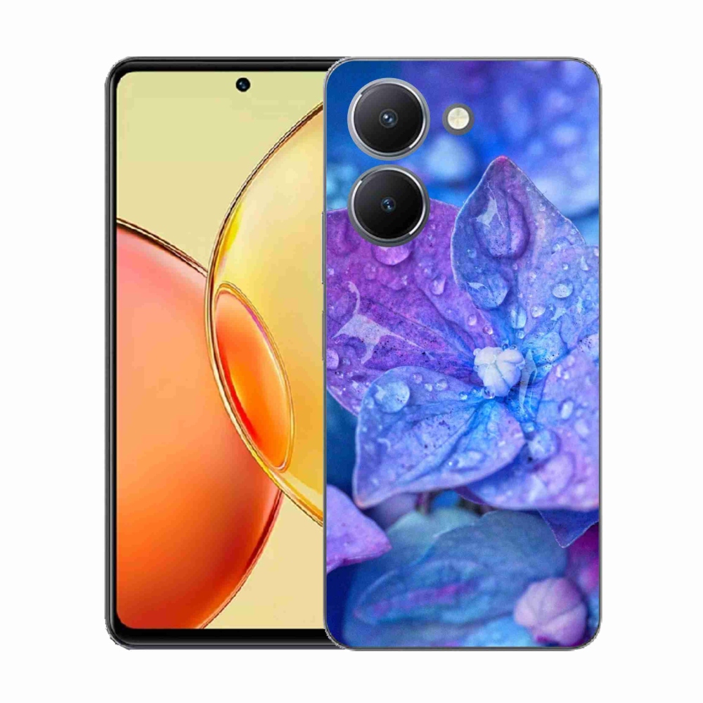 Gélový kryt mmCase na Vivo Y36 - fialový kvet
