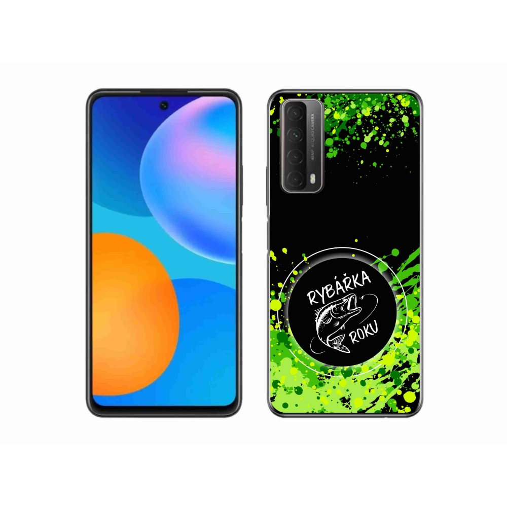 Gélový kryt mmCase na Huawei P Smart (2021) - rybárka roku čierne pozadie