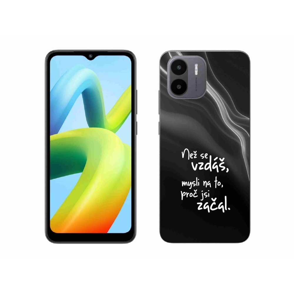 Gélový kryt mmCase na Xiaomi Redmi A1 - citát 2 čierne pozadie