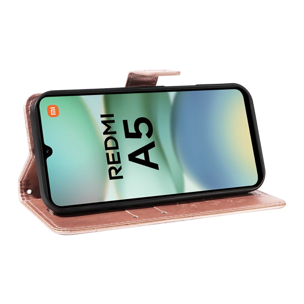 Big Butterfly knižkové puzdro na Xiaomi Redmi A5 (171.7x77.8x8.3mm) - ružovozlaté