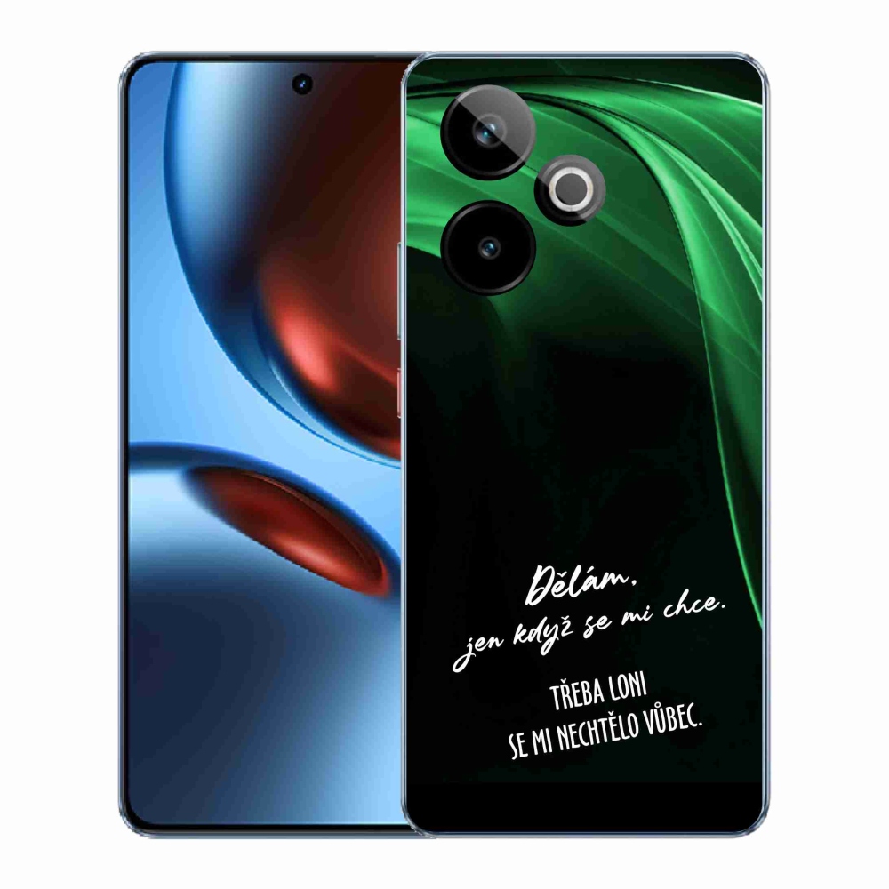 Gélový kryt mmCase na Realme GT 7 5G/GT 7T 5G - vtipný text 12 čierne pozadie