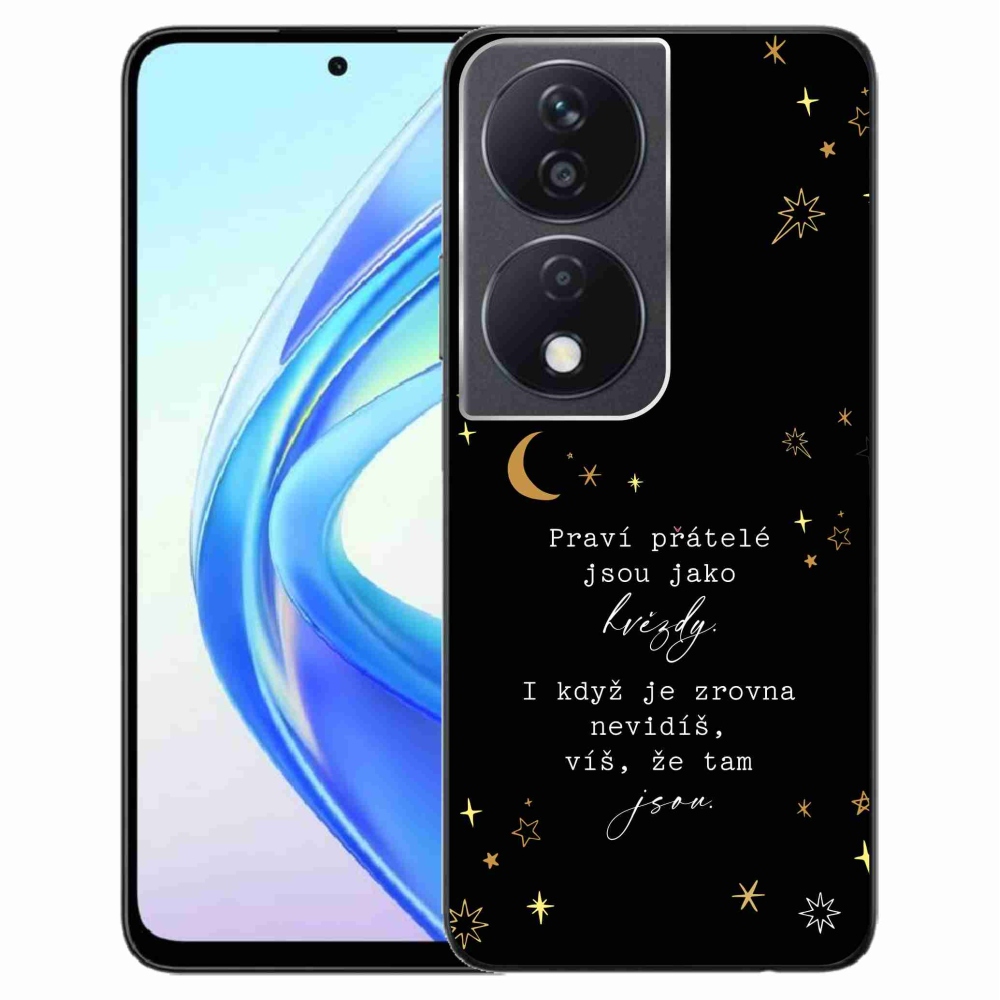 Gélový kryt mmCase na Honor X7b/Honor 90 Smart - citát 6 čierne pozadie