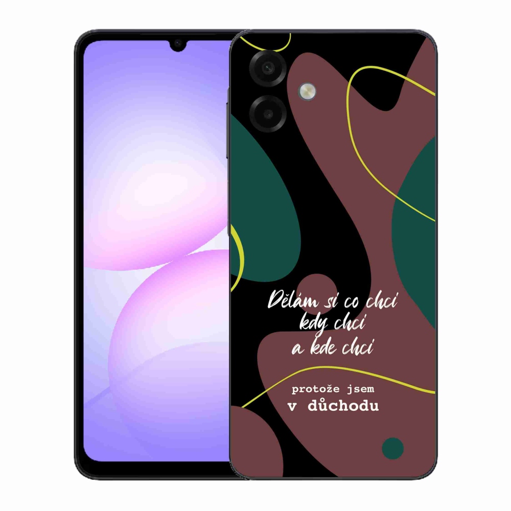 Gélový kryt mmCase na Samsung Galaxy A07 4G - vtipný text 10 čierne pozadie