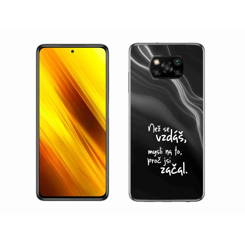 Gélový kryt mmCase na Xiaomi Poco X3 Pro - citát 2 čierne pozadie