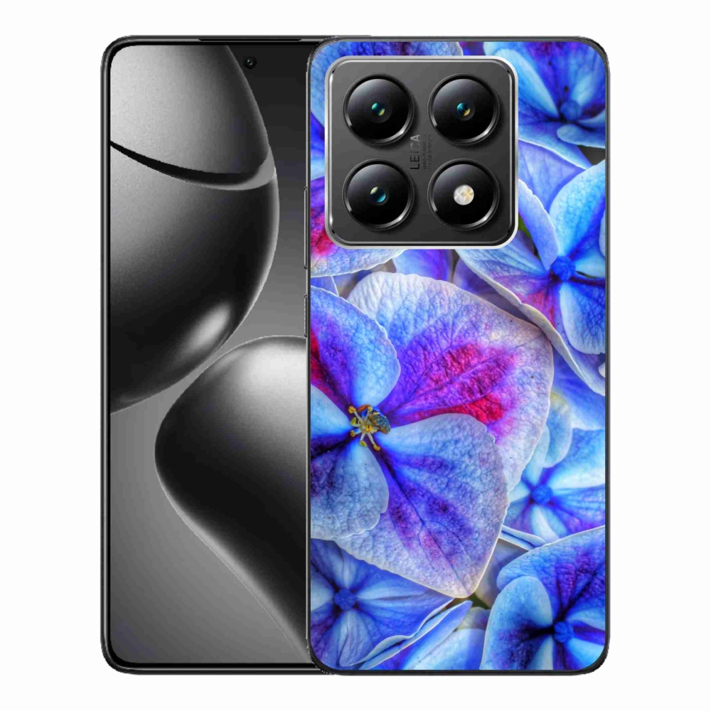 Gélový kryt mmCase na Xiaomi 14T - modré kvety 1