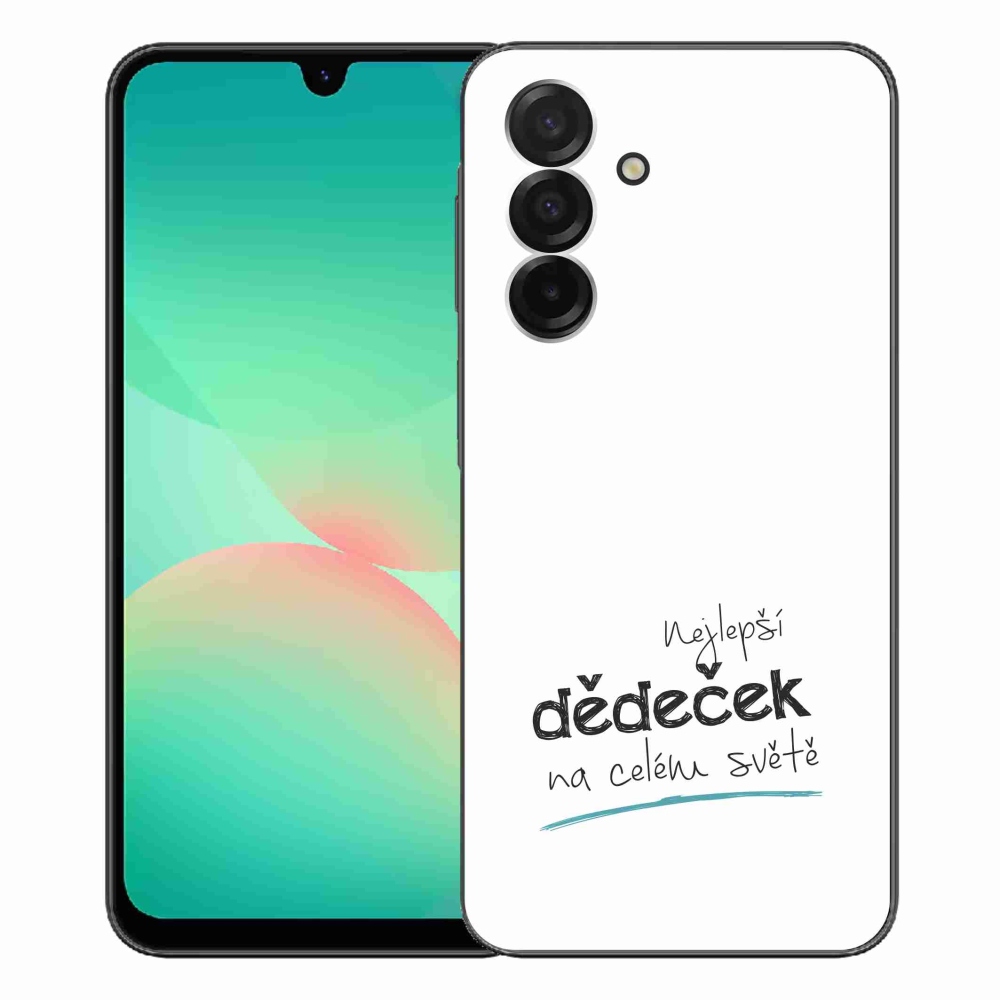 Gélový kryt mmCase na Samsung Galaxy A26 5G - najlepší dedko 3 biele pozadie