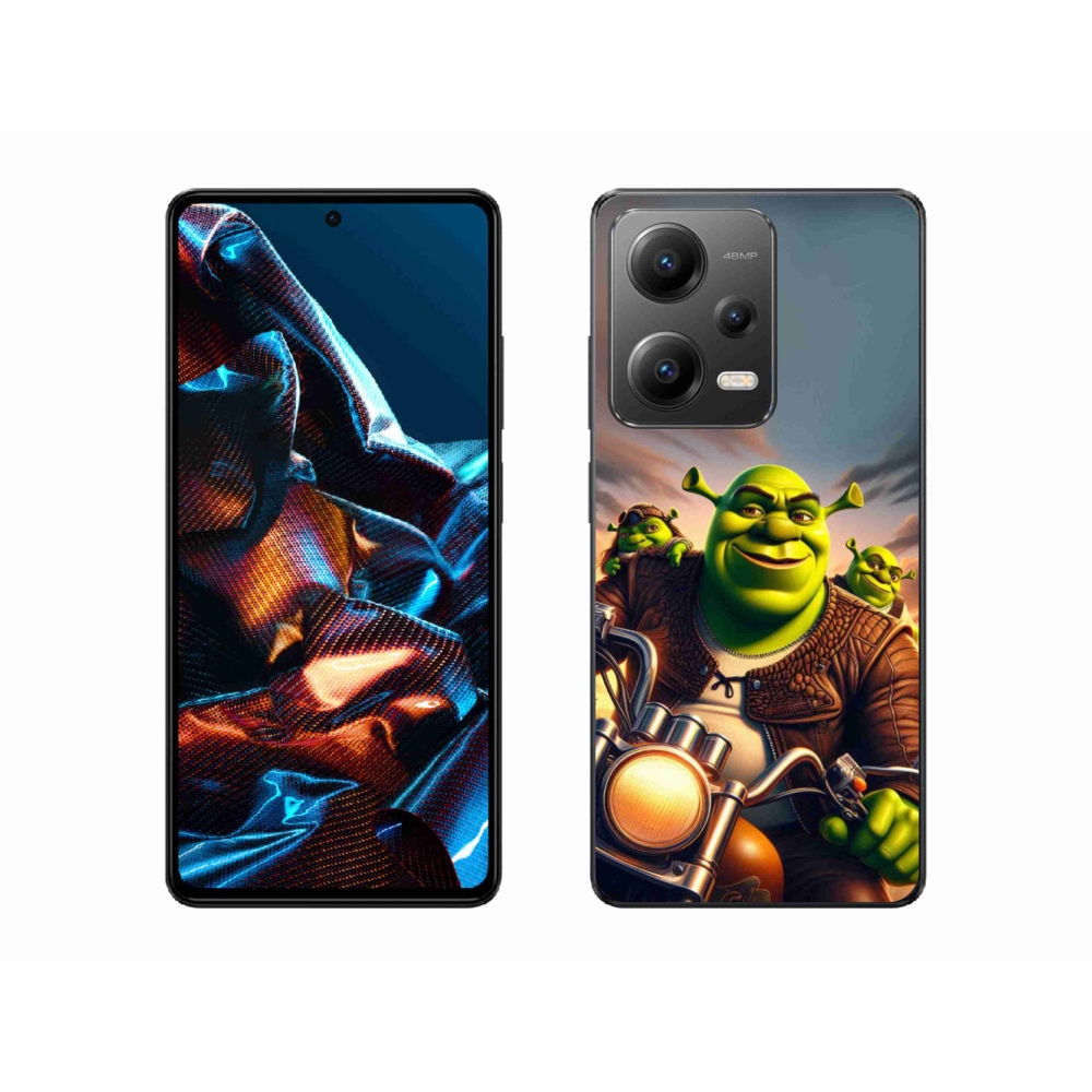 Gélový kryt mmCase na Xiaomi Redmi Note 12 Pro 5G - shrek na motorke