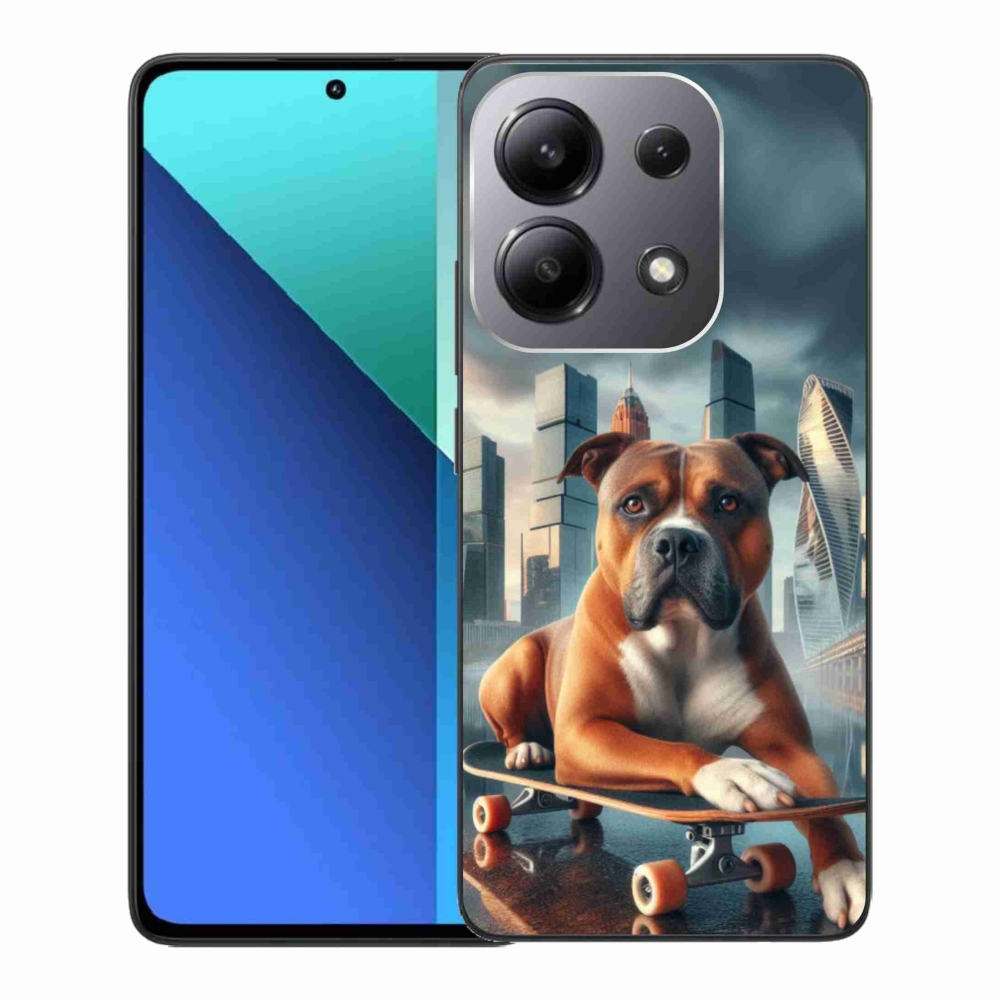 Gélový kryt mmCase na Xiaomi Redmi Note 13 - pes na skateboarde