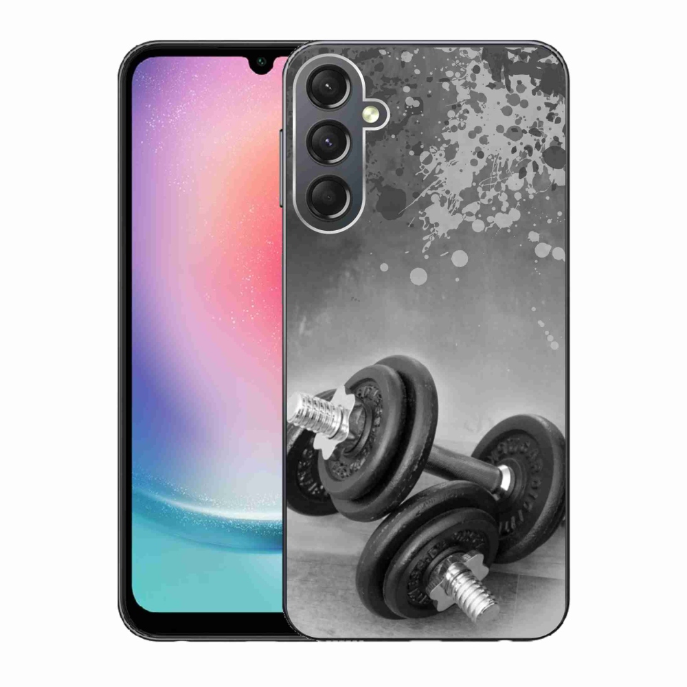 Gélový kryt mmCase na Samsung Galaxy A24 - činky 1