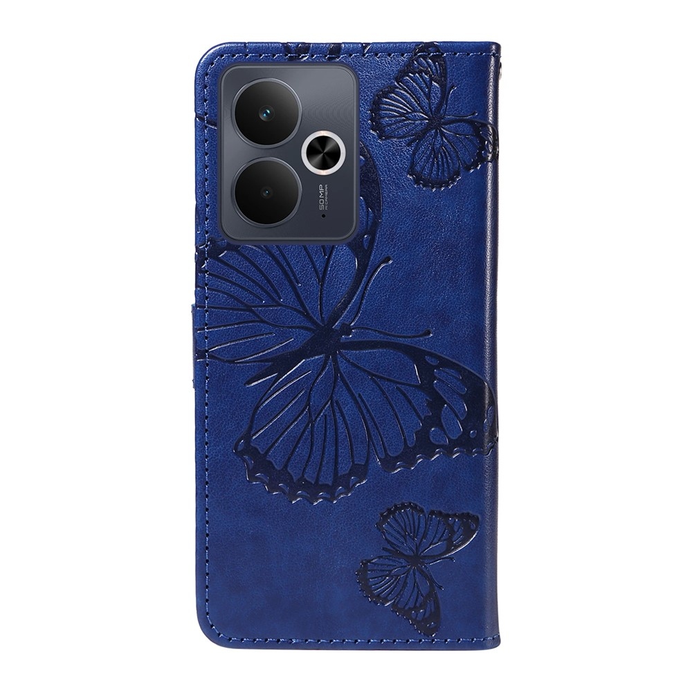 Big Butterfly knižkové puzdro na Realme 14 5G/14T 5G - modré