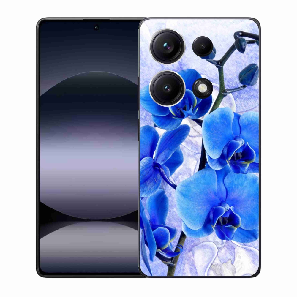 Gélový kryt mmCase na Xiaomi Redmi Note 14S - modré kvety