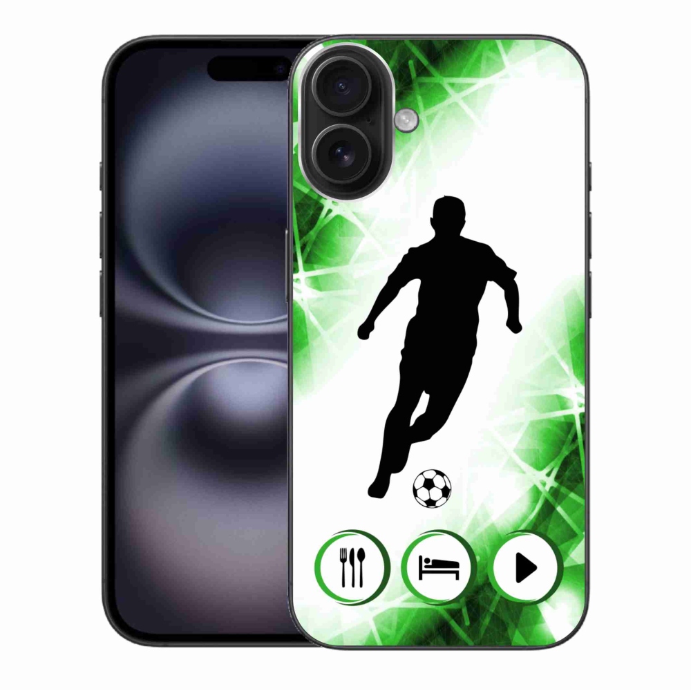 Gélový kryt mmCase na iPhone 16 Plus - futbalista