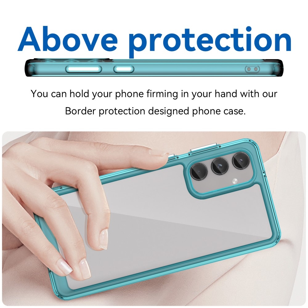 Gélový obal s pevným chrbtom na Samsung Galaxy M55 5G - svetlomodrý