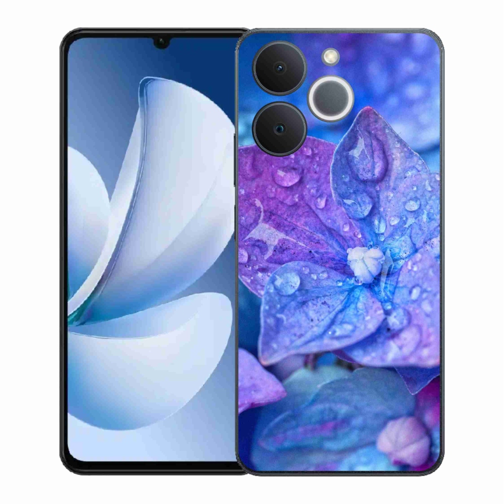 Gélový kryt mmCase na Realme Note 70T - fialový kvet