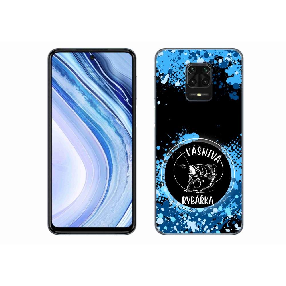 Gélový kryt mmCase na Xiaomi Redmi Note 9 Pro - vášnivá rybárka čierne pozadie