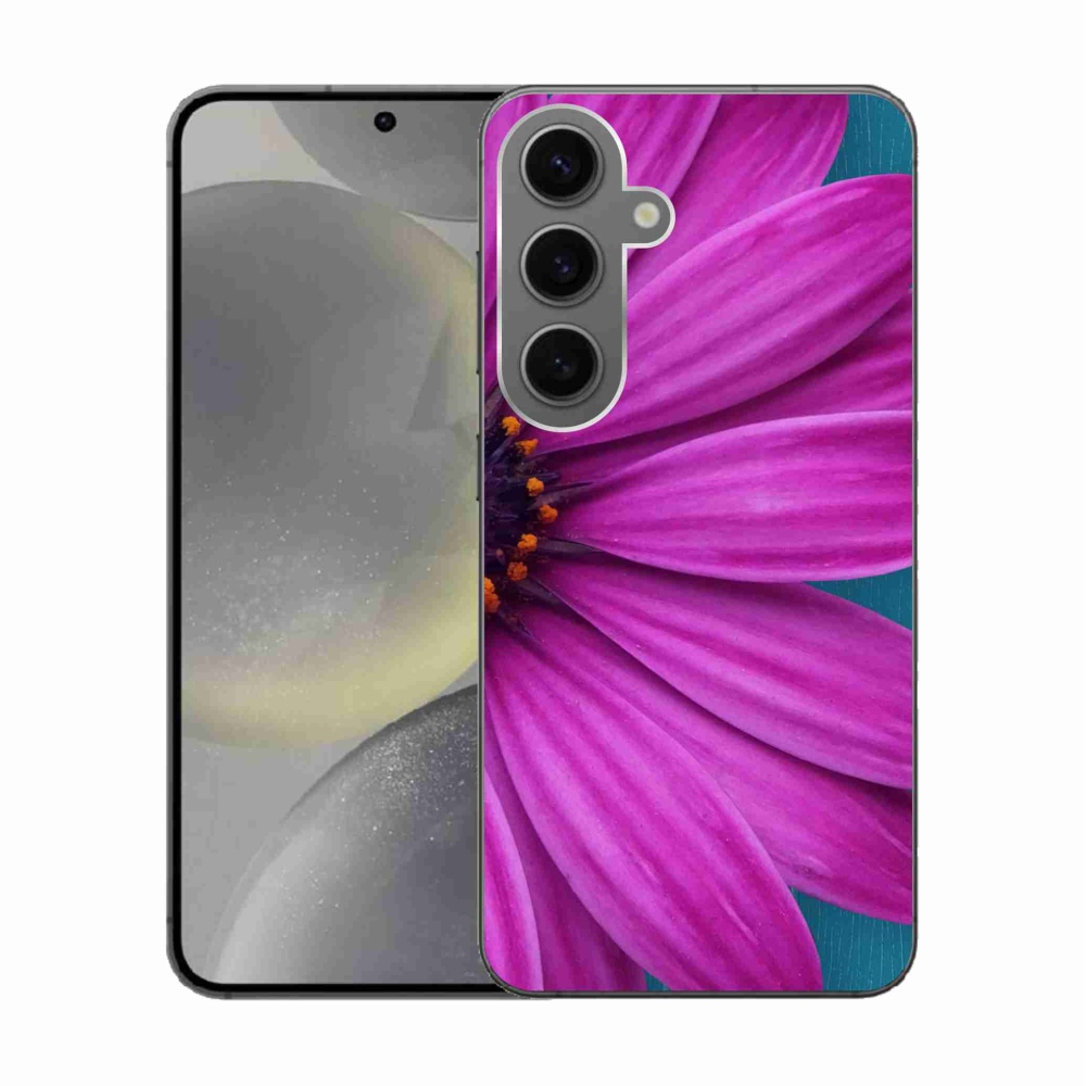 Gélový obal mmCase na Samsung Galaxy S24 - fialová margaréta