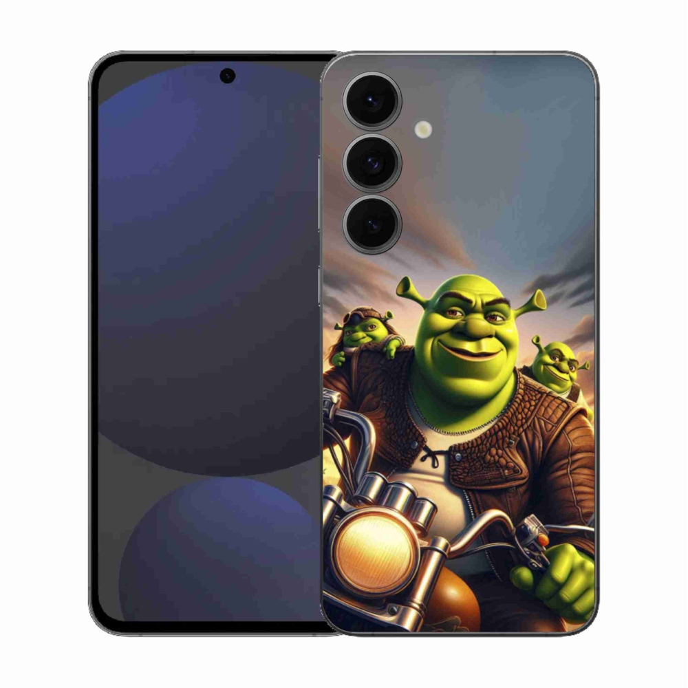 Gélový kryt mmCase na Samsung Galaxy S25 FE - shrek na motorke