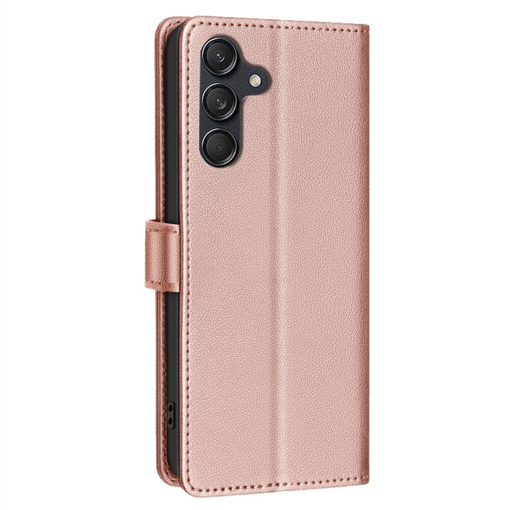 BINFEN knižkové púzdro na Samsung Galaxy A56 5G - ružovozlaté