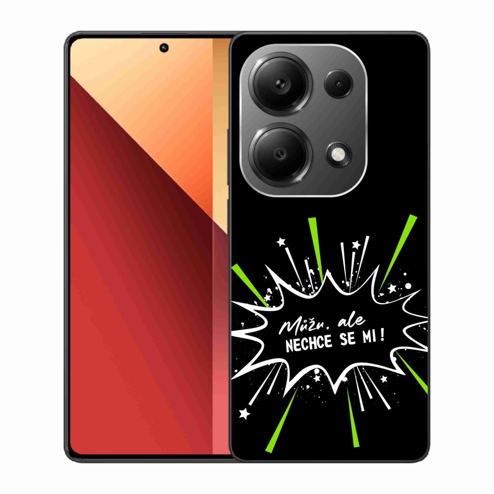 Gélový kryt mmCase na Xiaomi Redmi Note 13 Pro 4G/Poco M6 Pro - vtipný text 11 čierne pozadie
