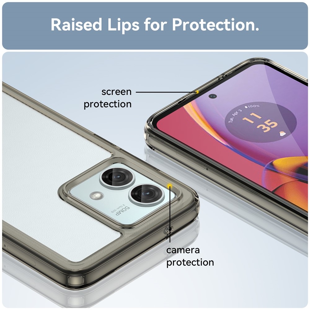 Gélový obal s pevným chrbtom na Motorola Moto G84 5G - šedý