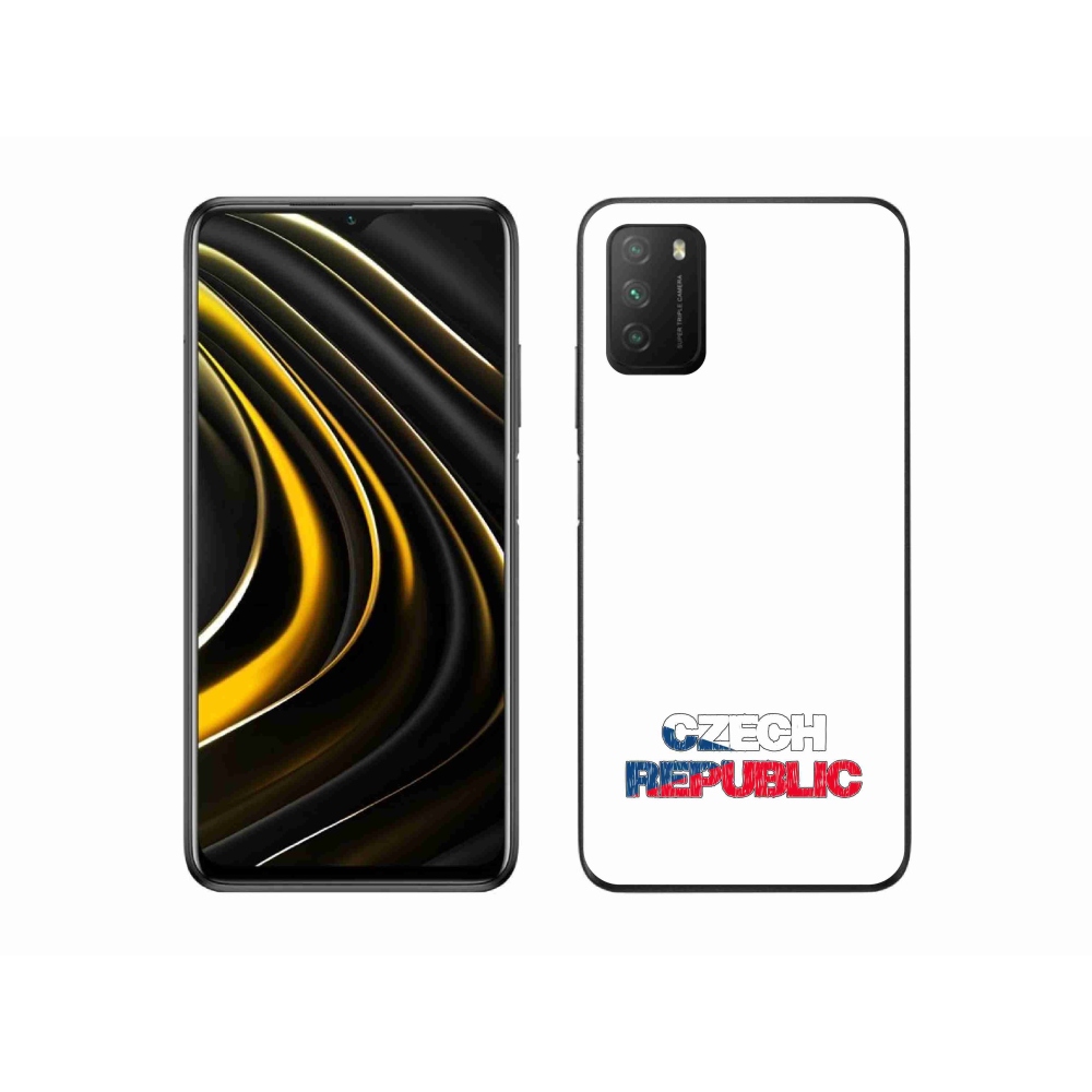 Gélový kryt mmCase na Xiaomi Poco M3 - Czech Republic biele pozadie