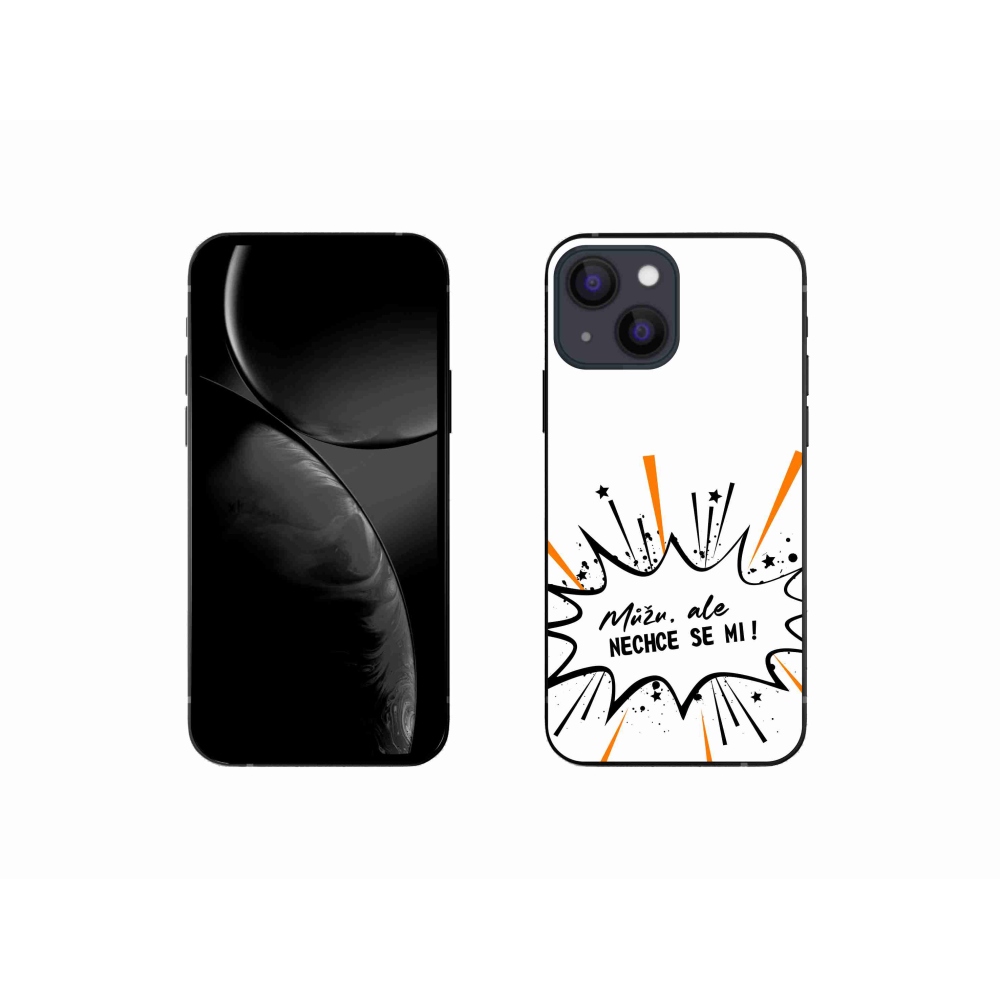 Gélový kryt mmCase na iPhone 13 mini 5.4 - vtipný text 11 biele pozadie