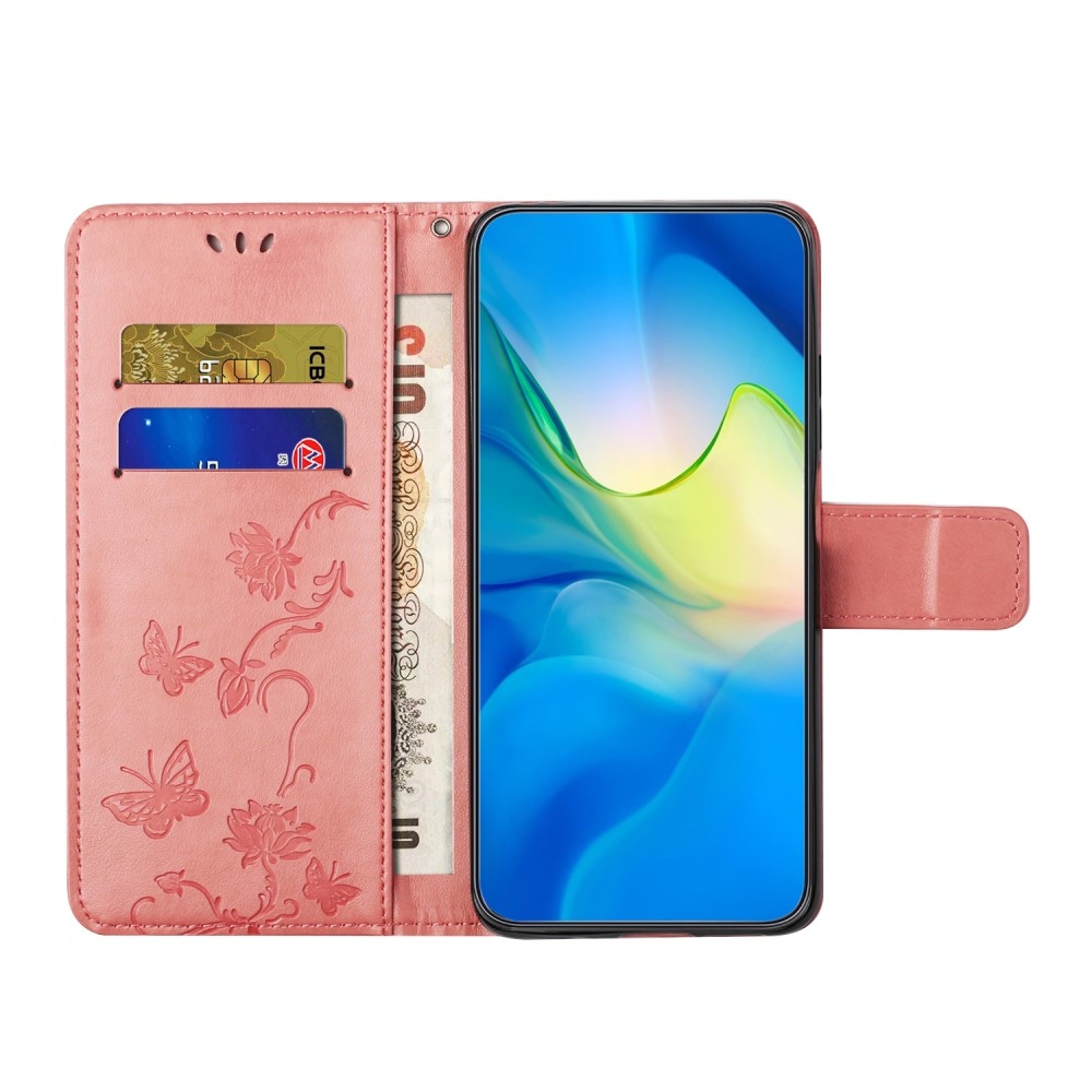 Flower knižkové púzdro na Samsung Galaxy S25 Edge - ružové