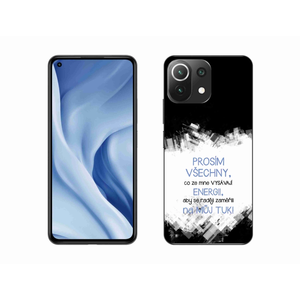 Gélový kryt mmCase na Xiaomi 11 Lite 5G NE - vtipný text 1 modrý