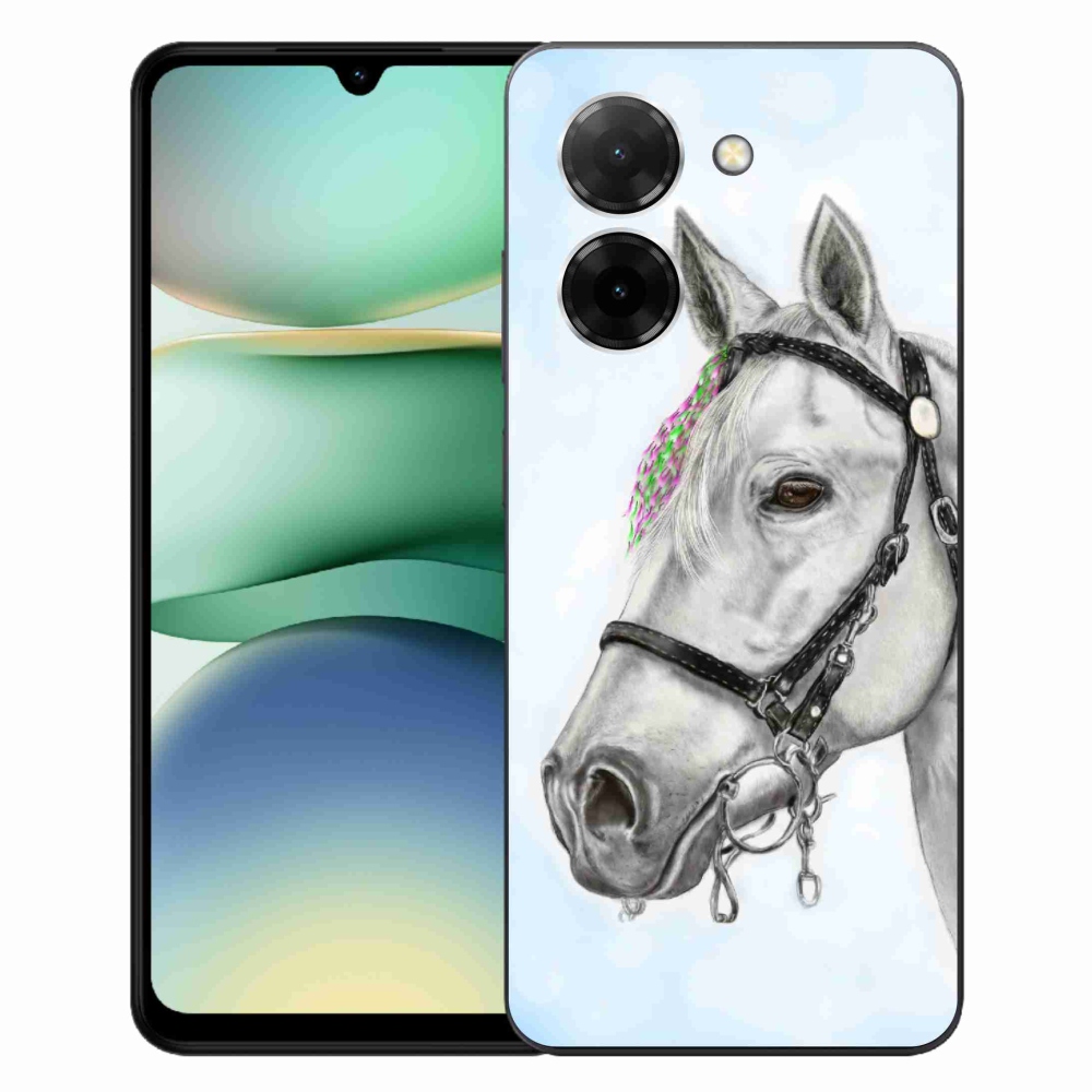 Gélový kryt mmCase na Xiaomi Redmi A5 (171.7x77.8x8.3mm) - biely kôň 1