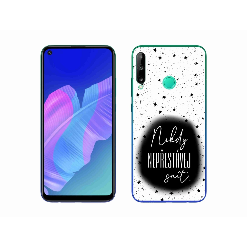 Gélový kryt mmCase na Huawei P40 Lite E - citát 1 čiernobiele pozadie
