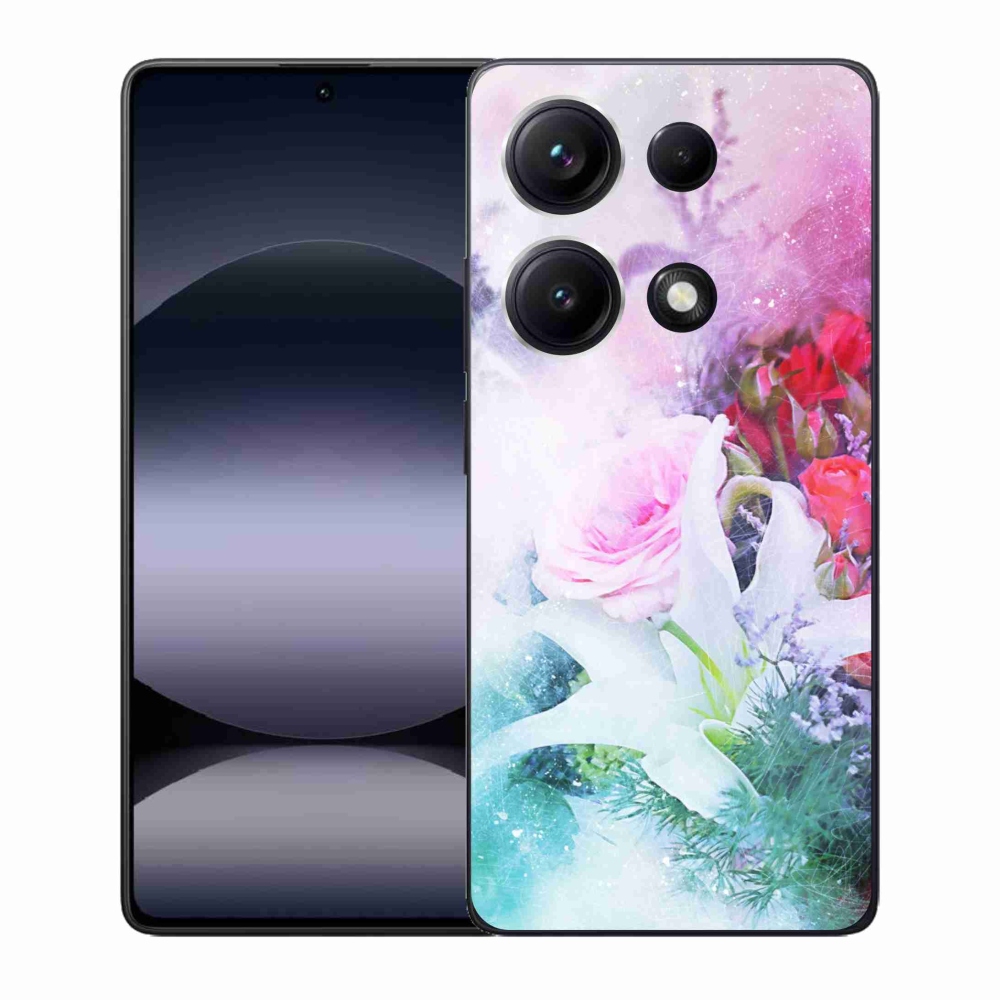Gélový kryt mmCase na Xiaomi Redmi Note 14S - kvety 4
