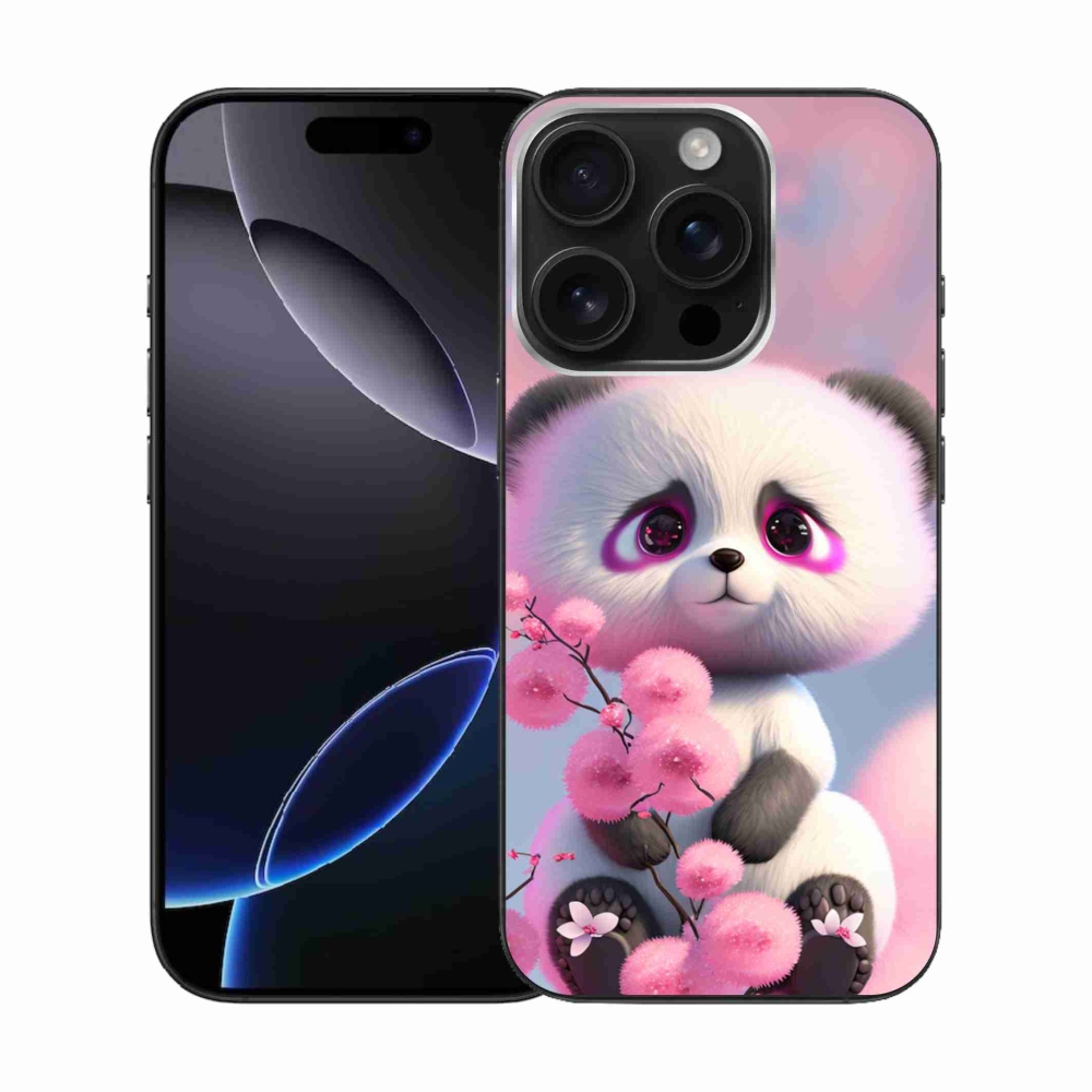 Gélový kryt mmCase na iPhone 16 Pro - roztomilá panda 1