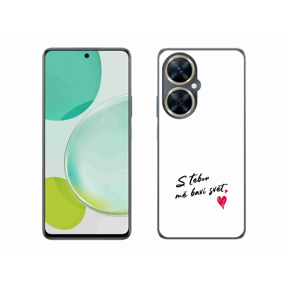 Gélový kryt mmCase na Huawei Nova 11i - zamilovaný text 1 biele pozadie