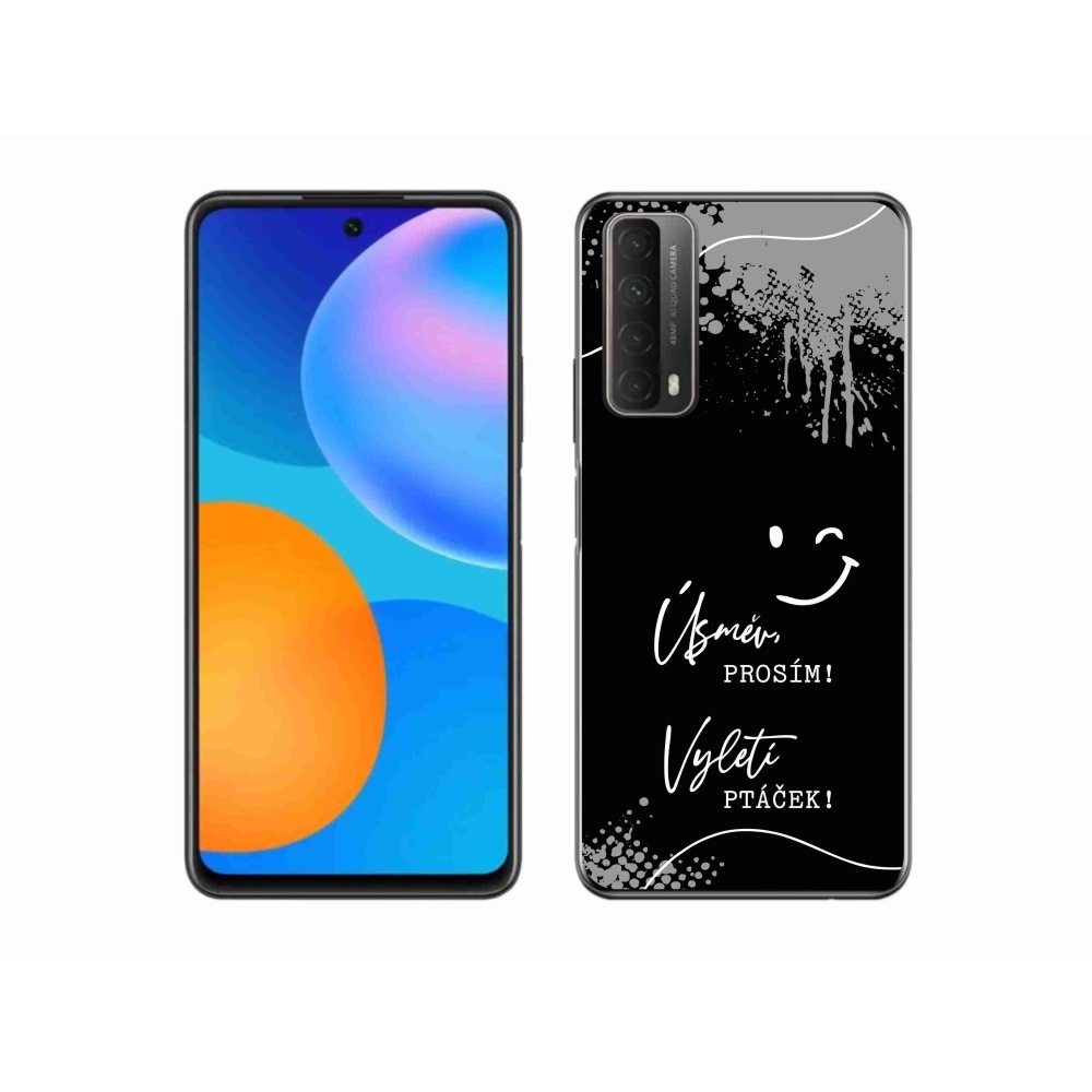 Gélový kryt mmCase na Huawei P Smart (2021) - vtipný text 4 čierne pozadie