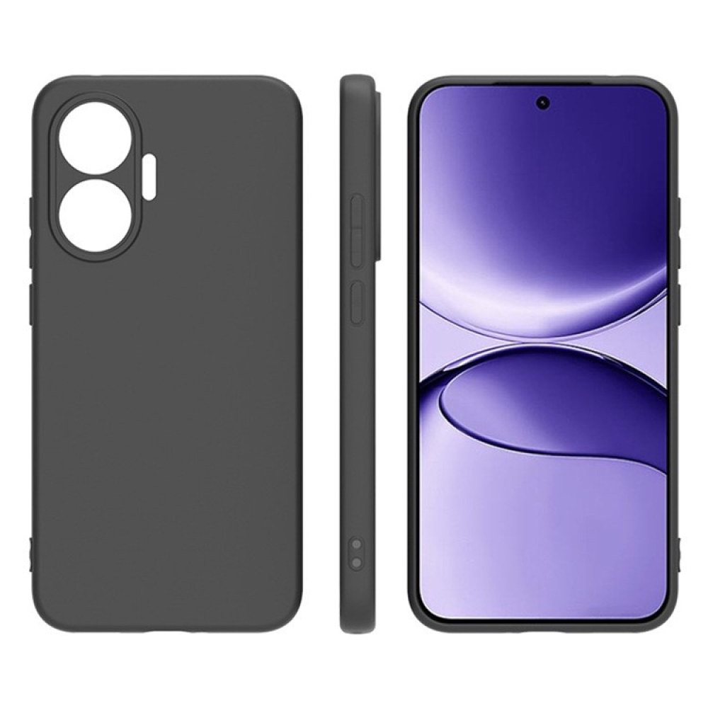 Matný gélový obal na Xiaomi Poco F7 5G - čierny