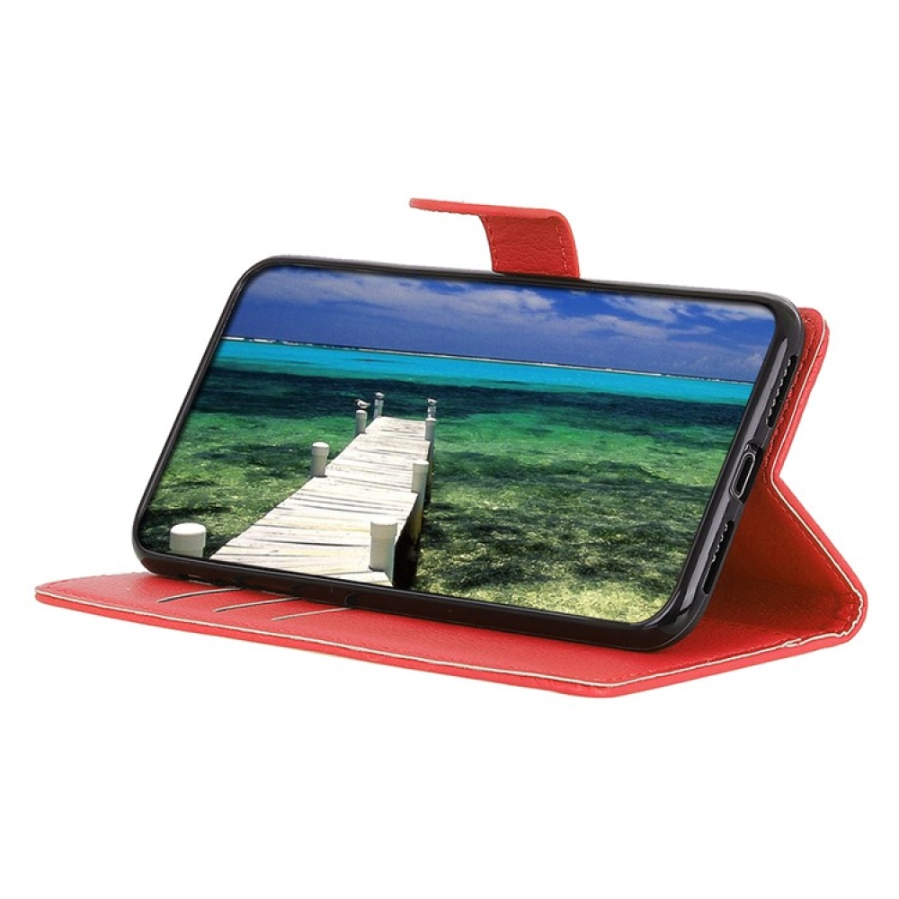 Litchie knižkové púzdro pre Xiaomi 15 Ultra - červené