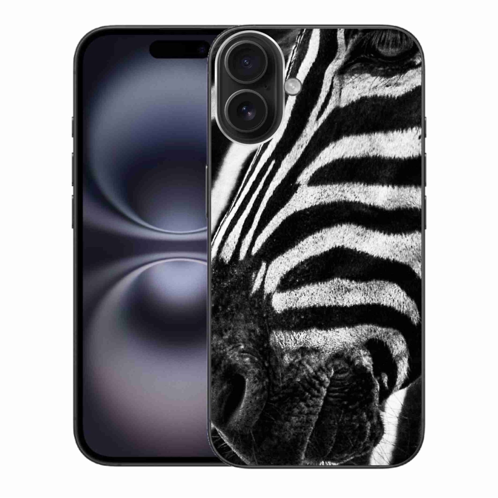 Gélový kryt mmCase na iPhone 16 Plus - zebra