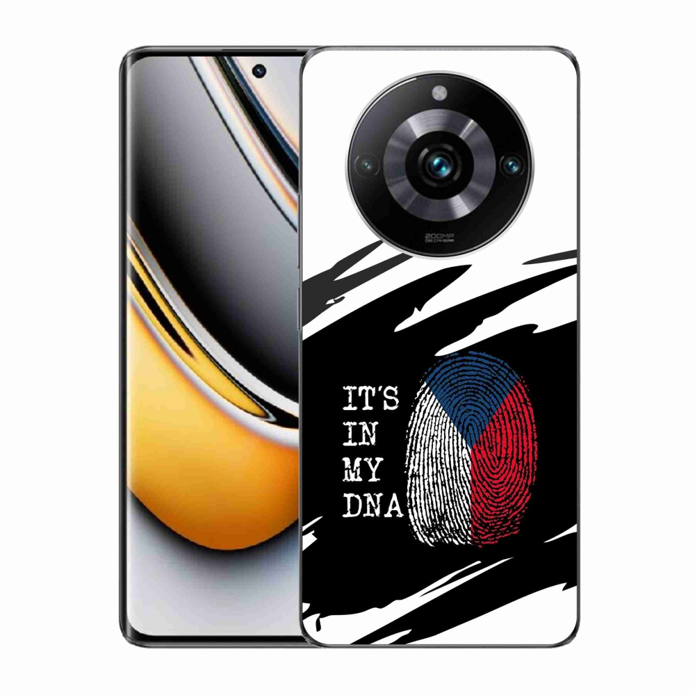 Gélový kryt mmCase na Realme 11 Pro/11 Pro+ - vlajka odtlačok prsta čiernobiele pozadie