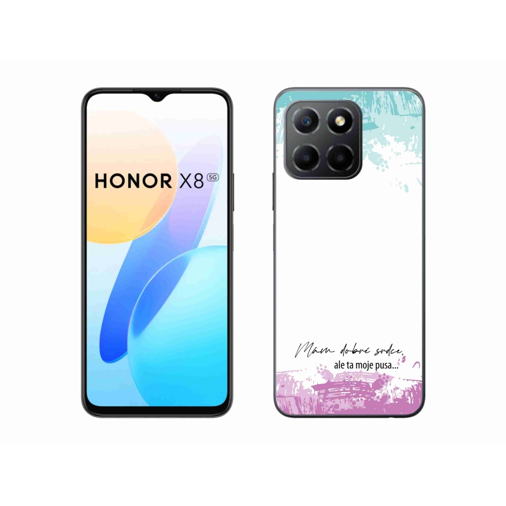 Gélový kryt mmCase na Honor X8 5G/Honor 70 Lite 5G - vtipný text 3 biele pozadie