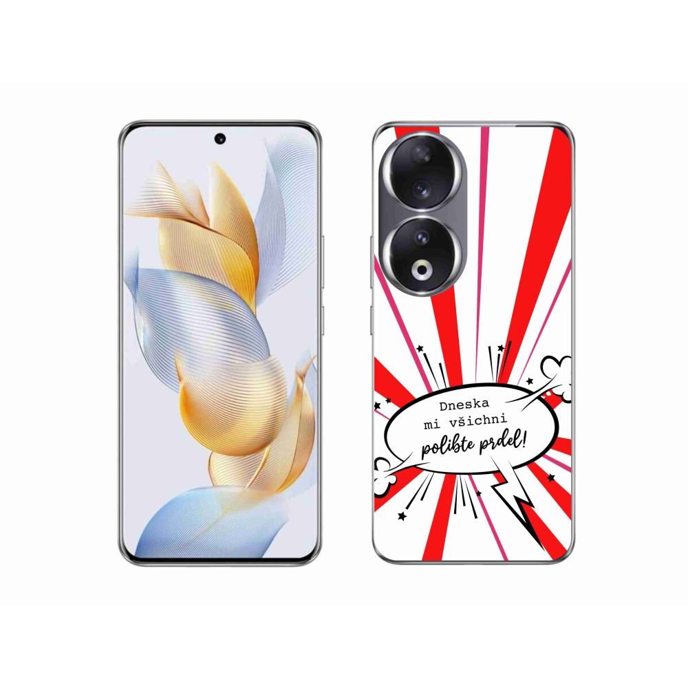 Gélový kryt mmCase na Honor 90 - vtipný text 15 biele pozadie