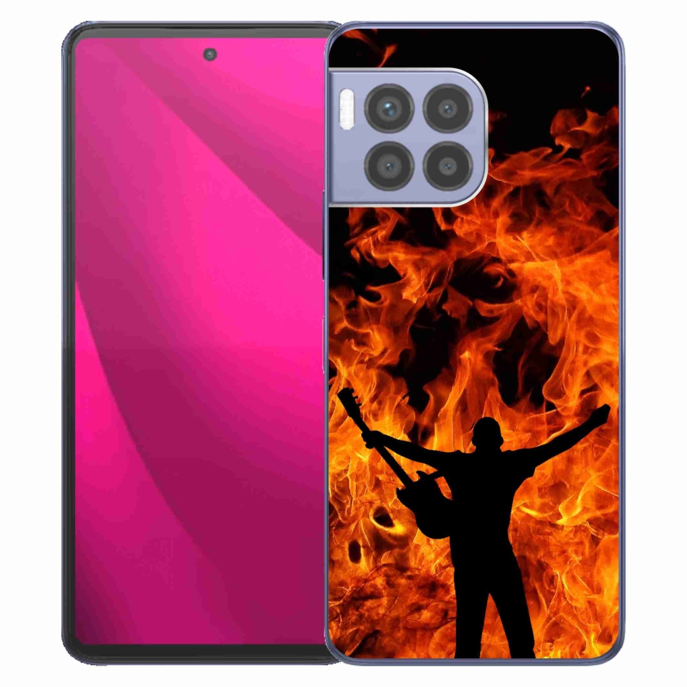Gélový kryt mmCase na T-Mobile T Phone 2 Pro - muzikant a oheň