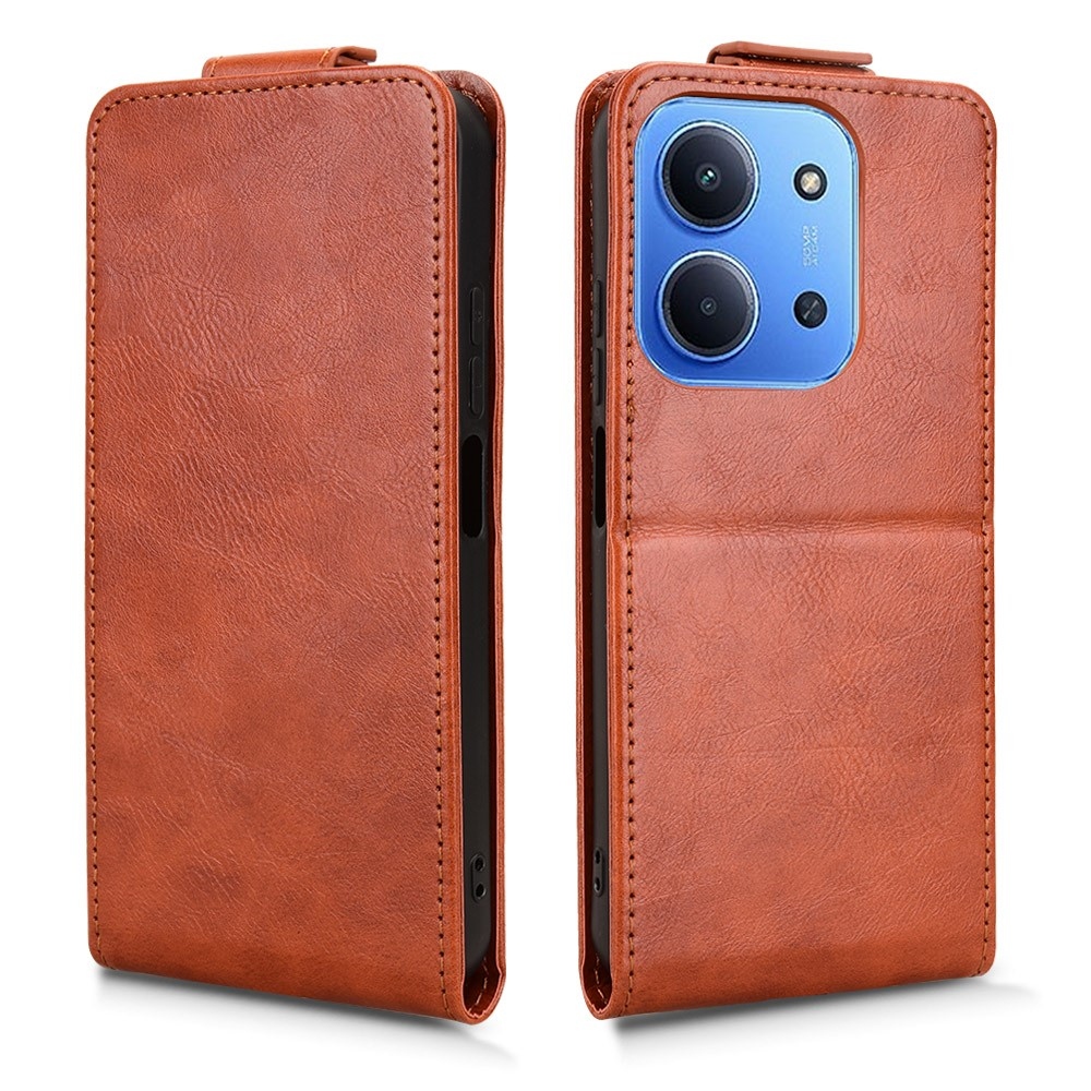 Vert flipové púzdro na Xiaomi Redmi 15C 4G (171mm)/Poco C85 4G (171mm) - oranžové