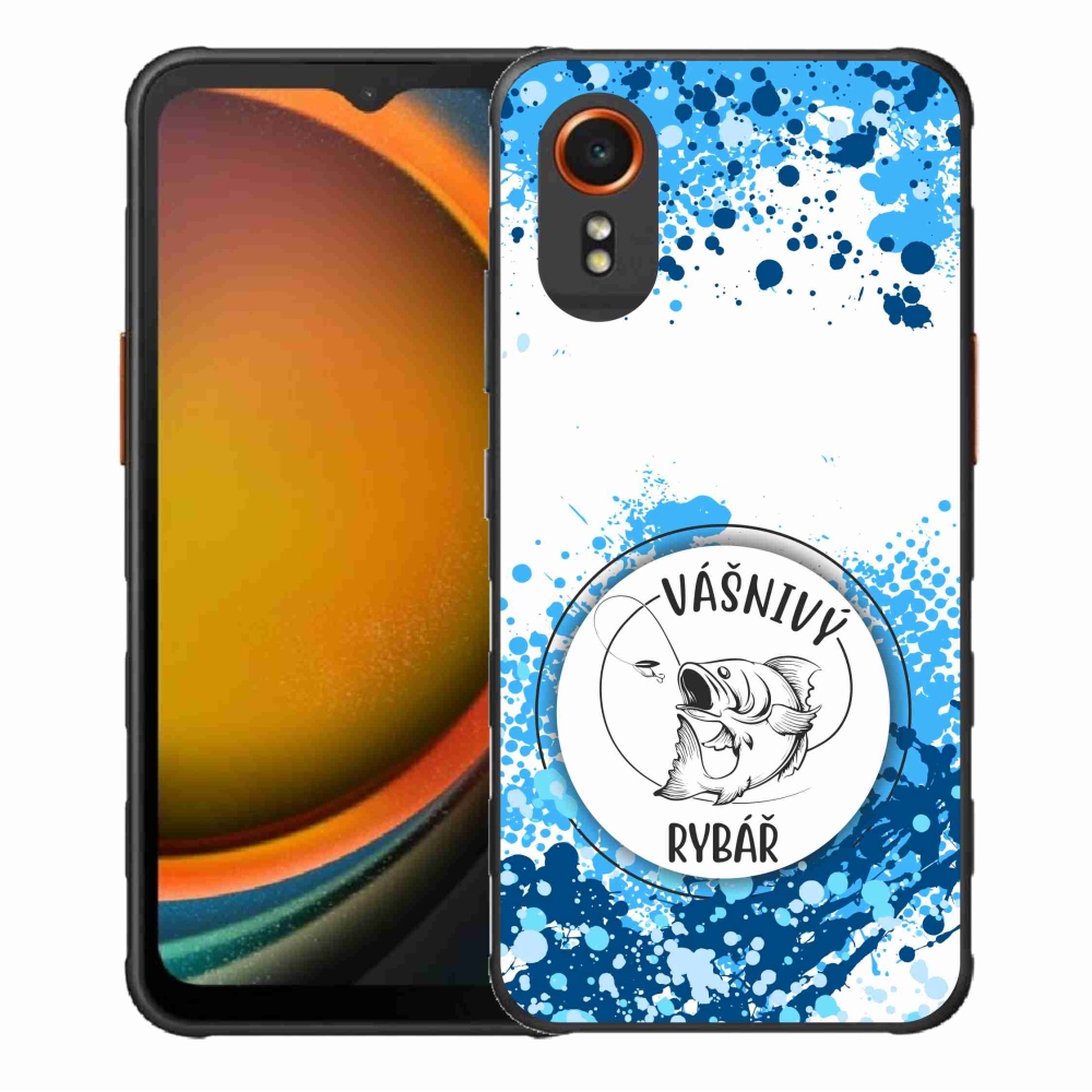 Gélový kryt mmCase na Samsung Galaxy Xcover 7 - vášnivý rybár biele pozadie