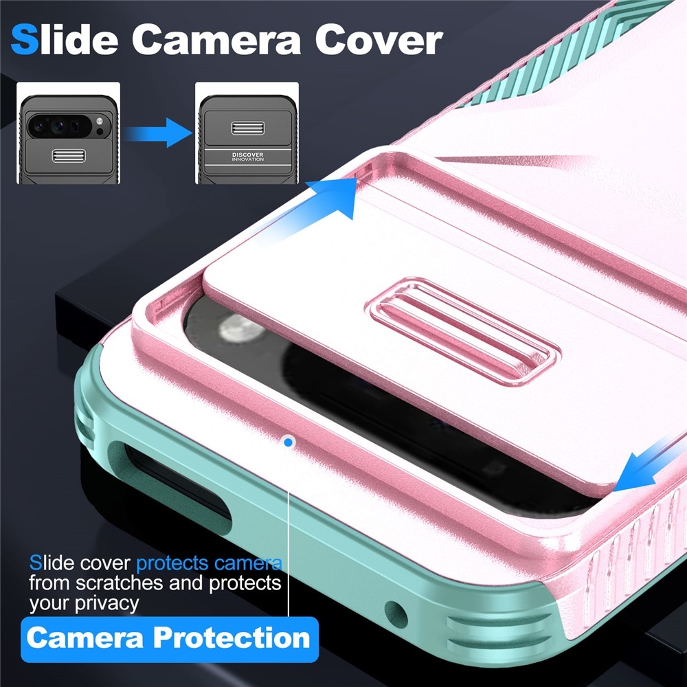 Lid odolný kryt na Google Pixel 10 Pro XL - ružový/modrozelený